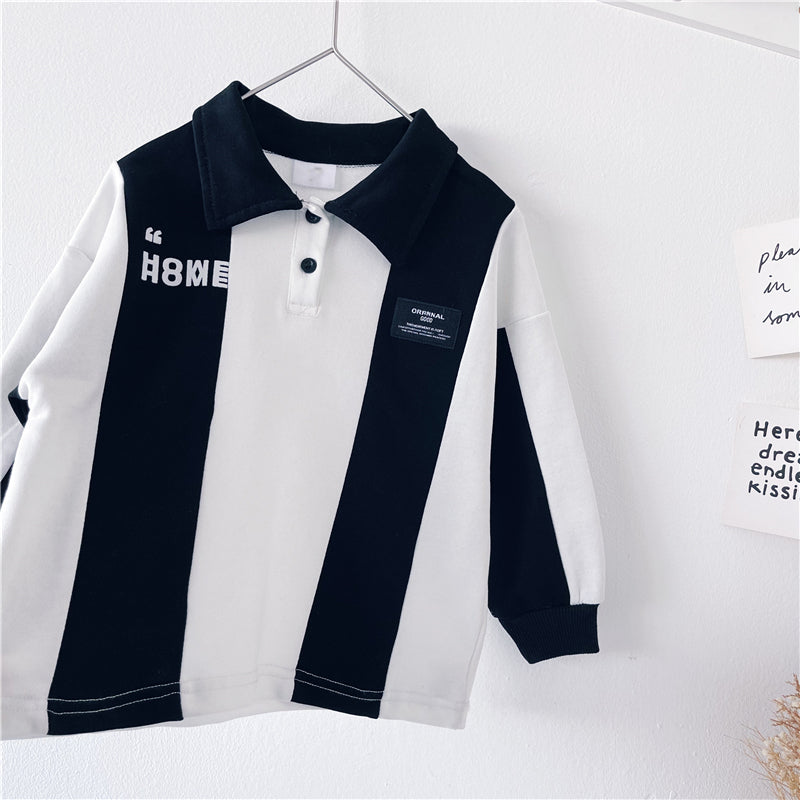 Boys' All-match Striped Shirt