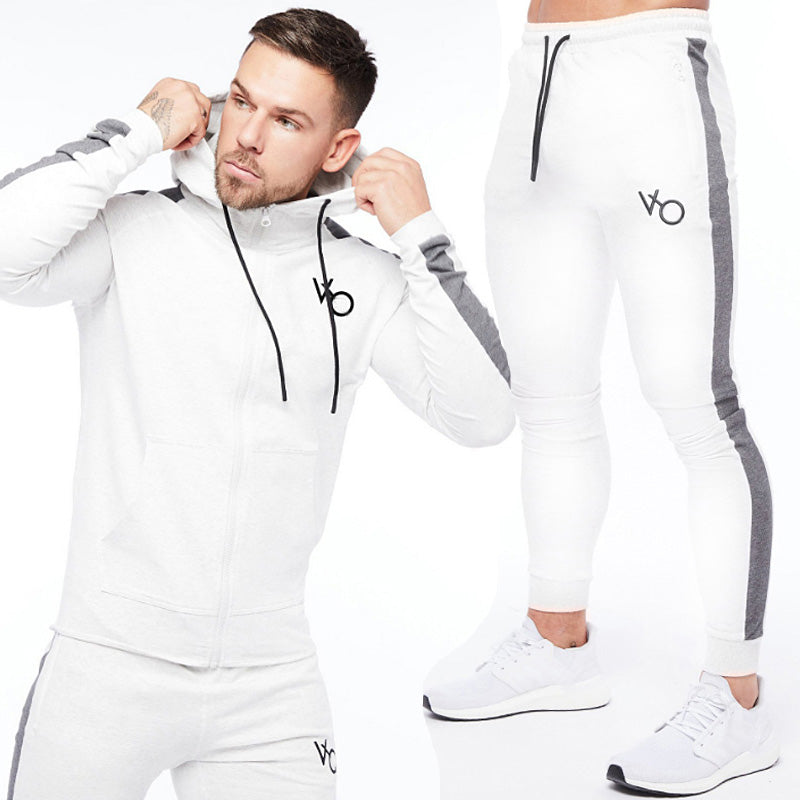 Men's Running Training Elastic Sweater Set