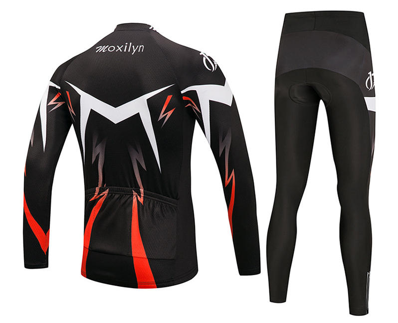 Winter cycling suit long suit custom bicycle fleece long sleeve suit team custom riding suit