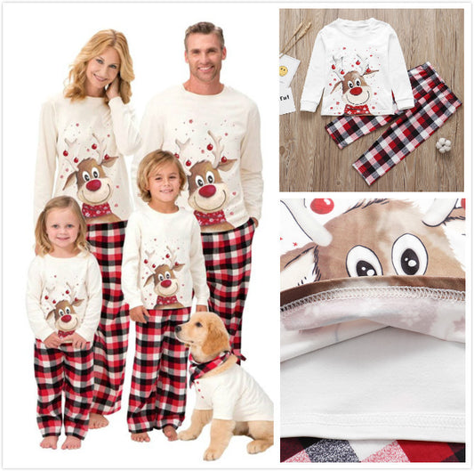 Elk Print Christmas Parent-child Outfit