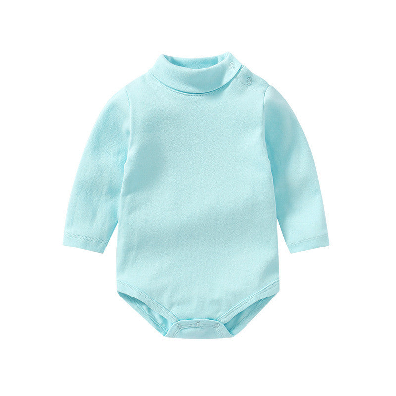 Soft round neck long-sleeve onesie