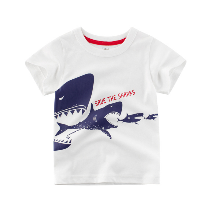 Children's Wear 2021 Summer New Children's Boys Cotton T-shirt Men's Treasure In Children's Short Sleeves