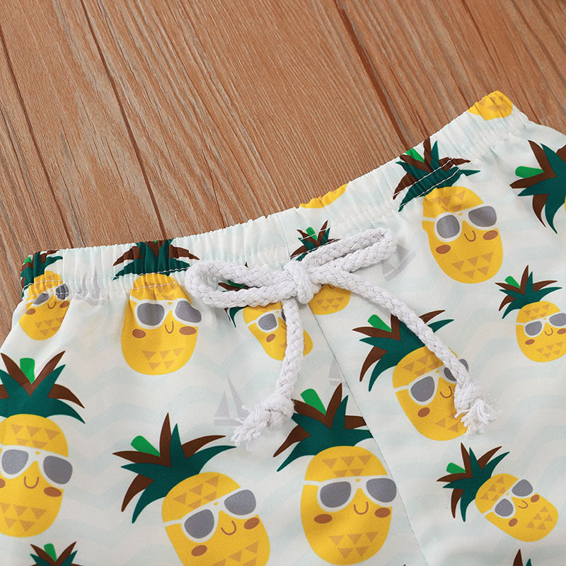 Explosive Cartoon Printed Beach Casual Children's Pants