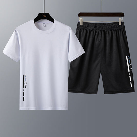 New Short-Sleeved T-Shirt Youth Trend Two-Piece Sportswear