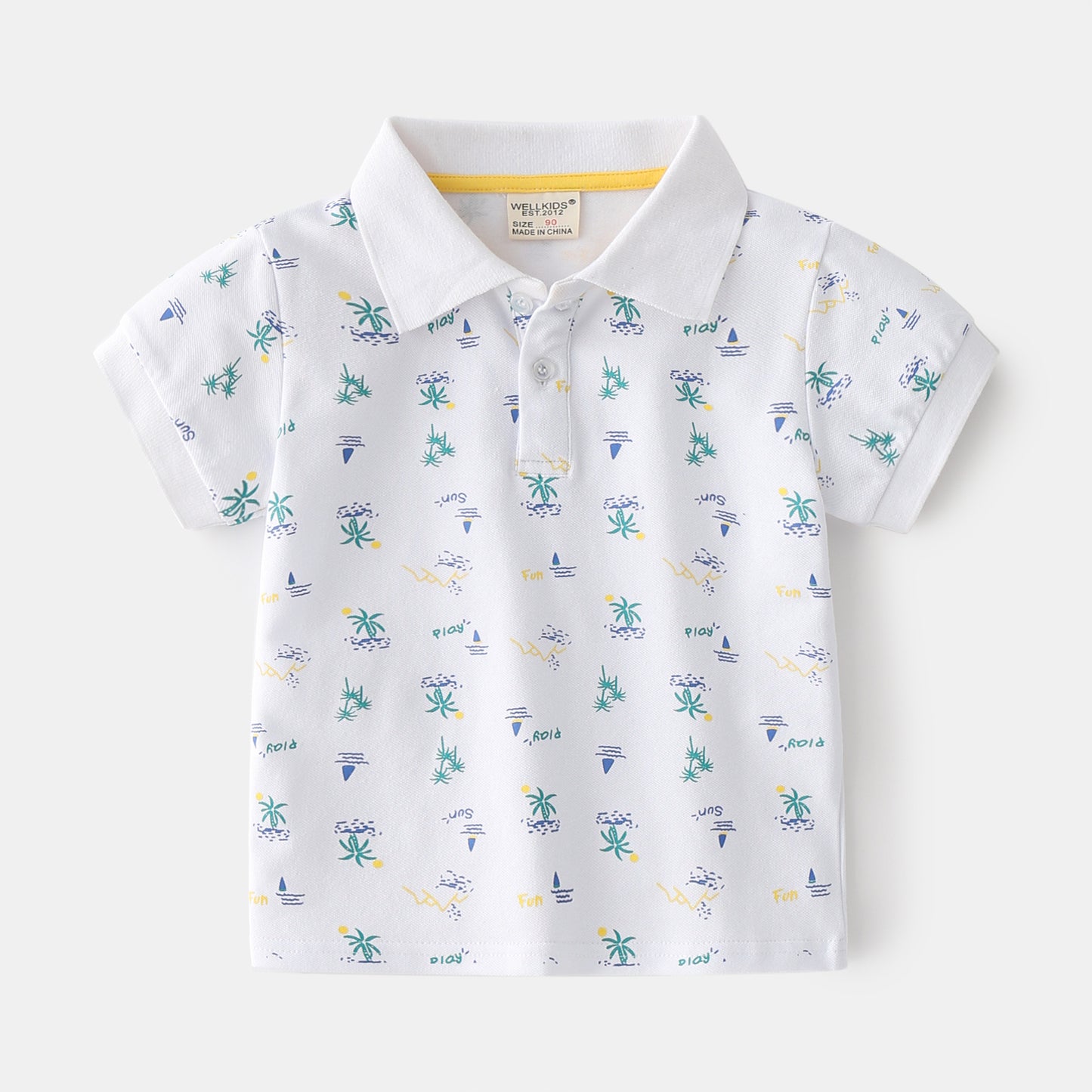 Summer Boys' Cotton Short-sleeved Shirt