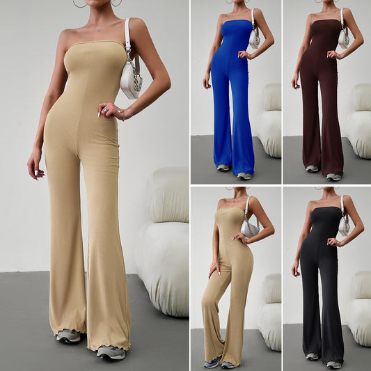 Women's Fashion Elegant Slim Fit Tube Top Jumpsuit