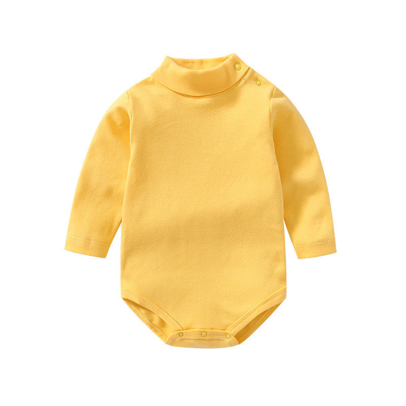 Soft round neck long-sleeve onesie