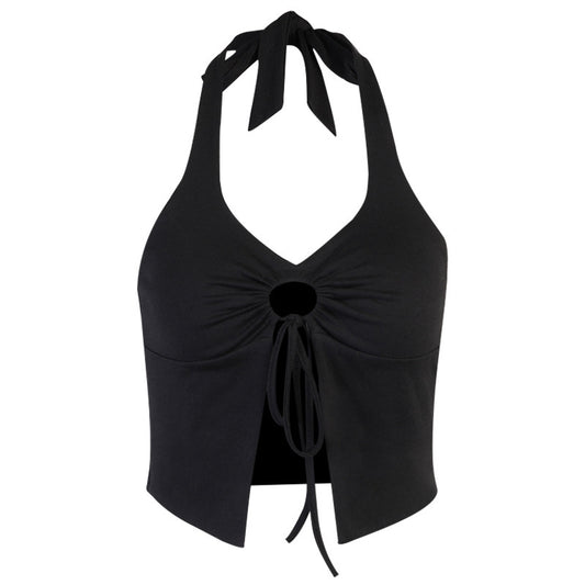 Women Hollow Halter Strap Vest