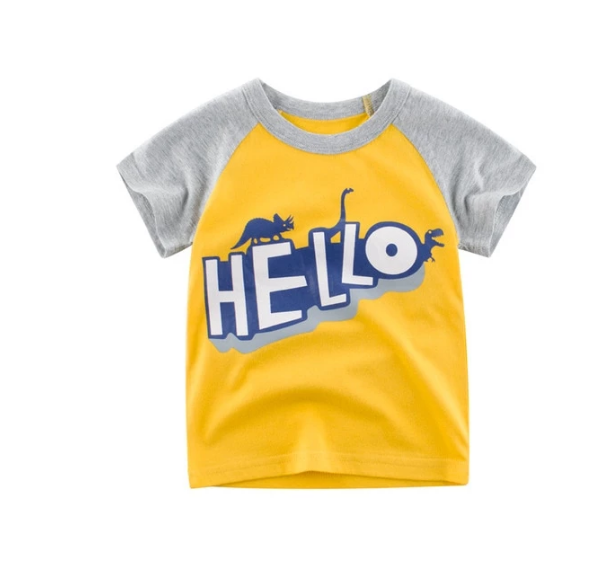 Children's Wear 2021 Summer New Children's Boys Cotton T-shirt Men's Treasure In Children's Short Sleeves