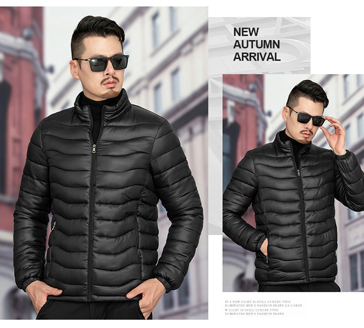 Men's Lightweight Down Jacket Plus Size Cotton Jacket Coat