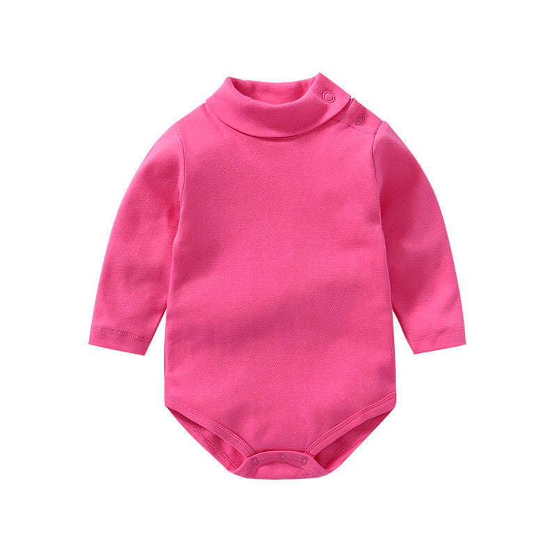 Soft round neck long-sleeve onesie