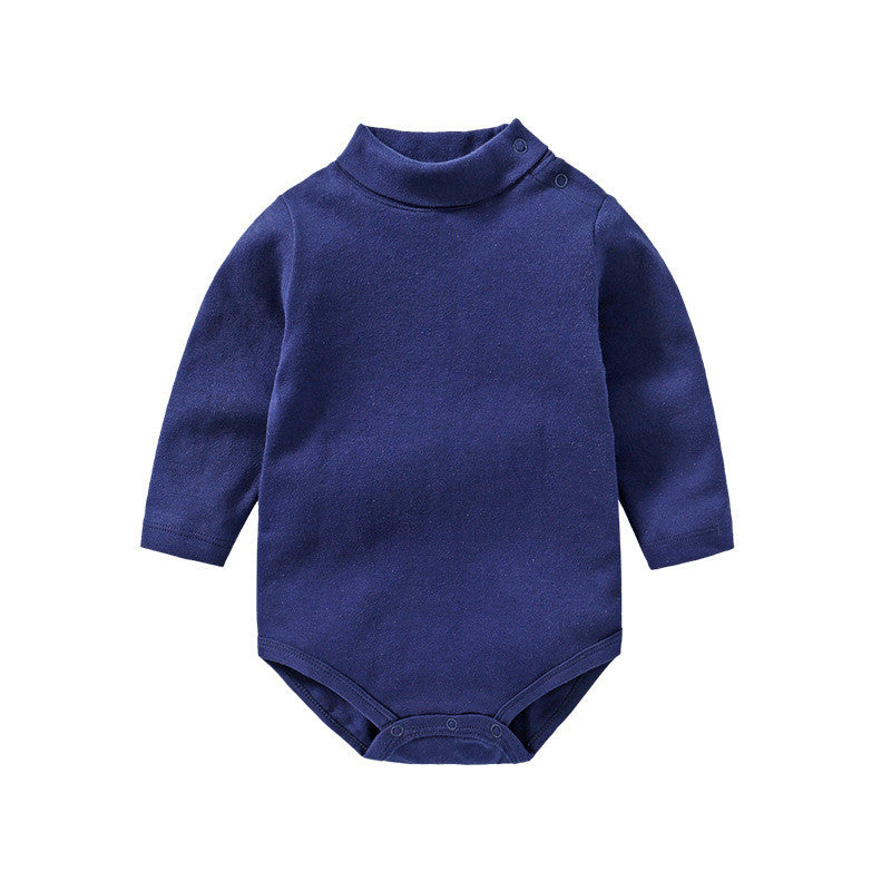 Soft round neck long-sleeve onesie