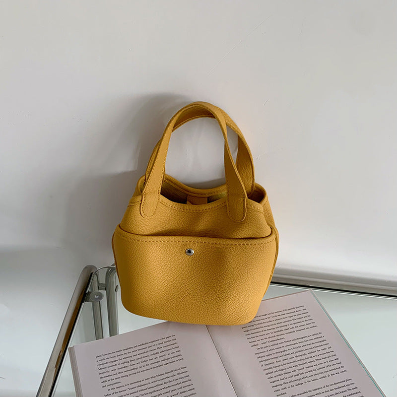 Fashion Soft Leather Cross Body Bucket Bag