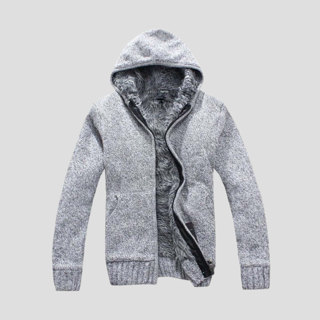 Hooded Korean Slim Fashion Knitted Cardigan Coat