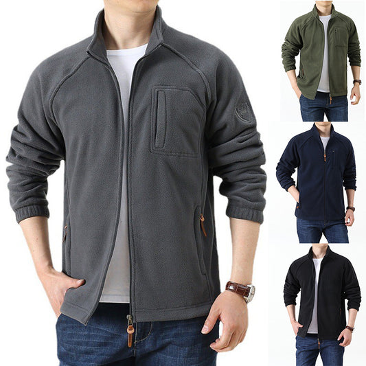 Men's Fleece Stand Collar Jacket