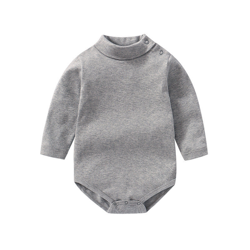 Soft round neck long-sleeve onesie