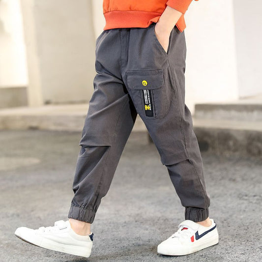 Boys' Casual Pants Spring And Autumn Decoration Body