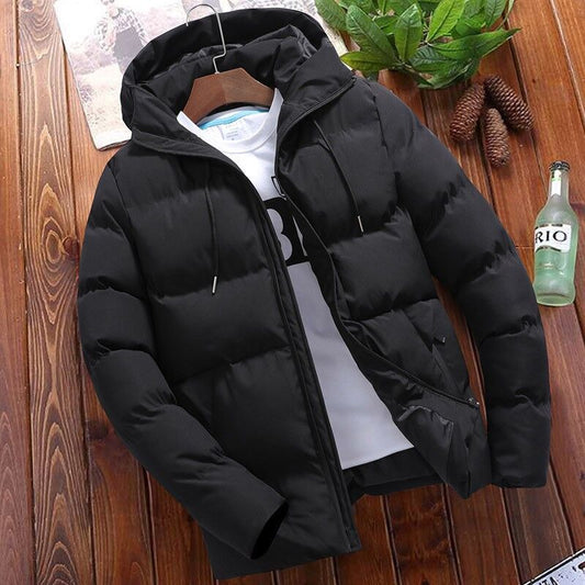 New Men's Pure Cotton Padded Jacket Hooded Coat