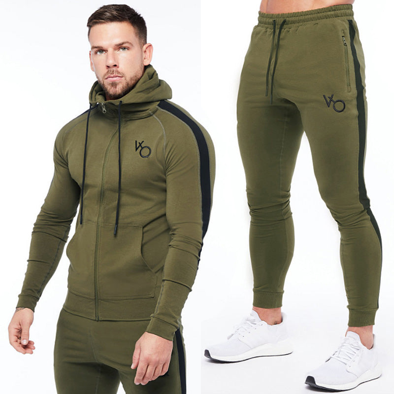 Men's Running Training Elastic Sweater Set