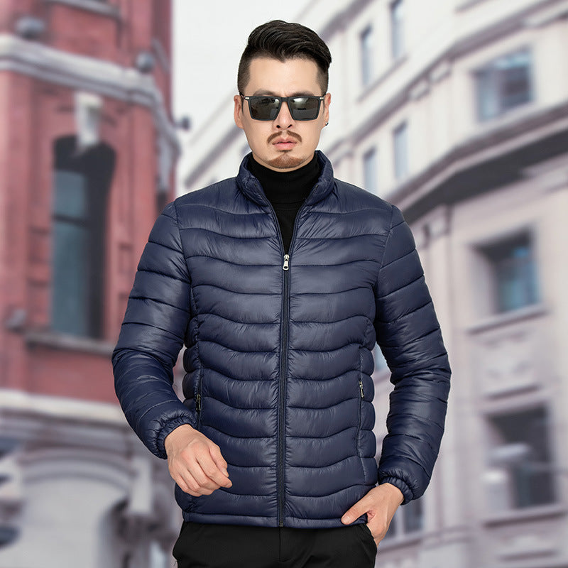 Men's Lightweight Down Jacket Plus Size Cotton Jacket Coat