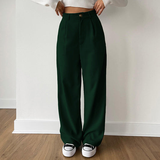 Fashion Casual Women's Clothing Temperament Commute All-match Cotton Suit Pants