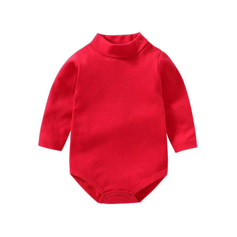 Soft round neck long-sleeve onesie