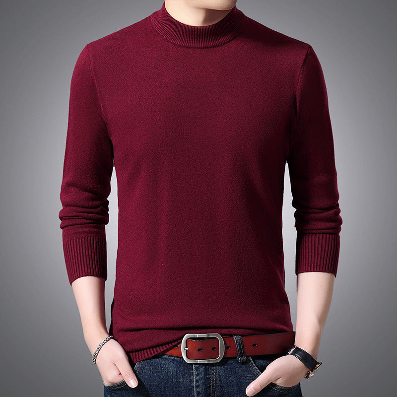 Pullover Men's Thickened Half-high Collar Sweater