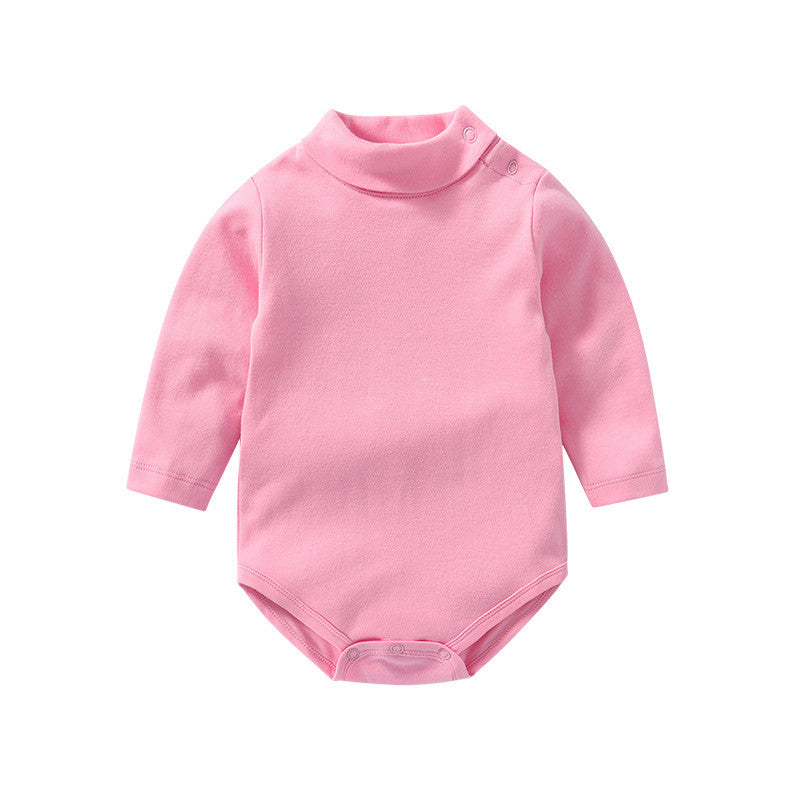 Soft round neck long-sleeve onesie