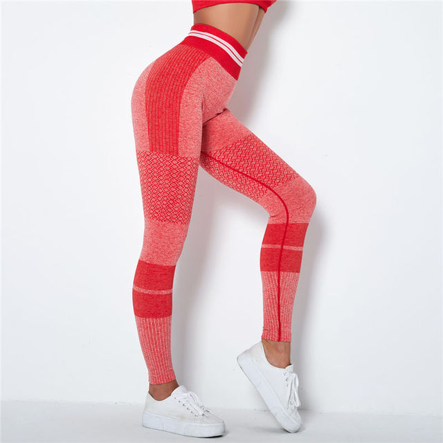 High Waist Yoga Leggings Energy Seamless Sports Pants Stripe