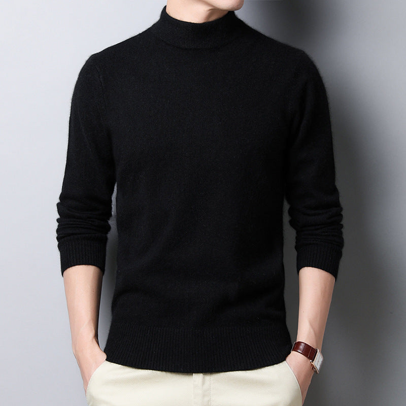 Pullover Men's Thickened Half-high Collar Sweater