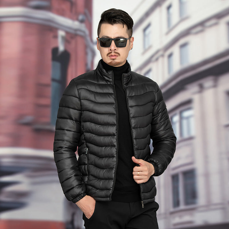 Men's Lightweight Down Jacket Plus Size Cotton Jacket Coat