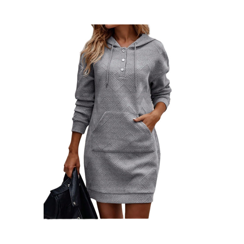 Women's Fashion Mid-length Hooded Sweater