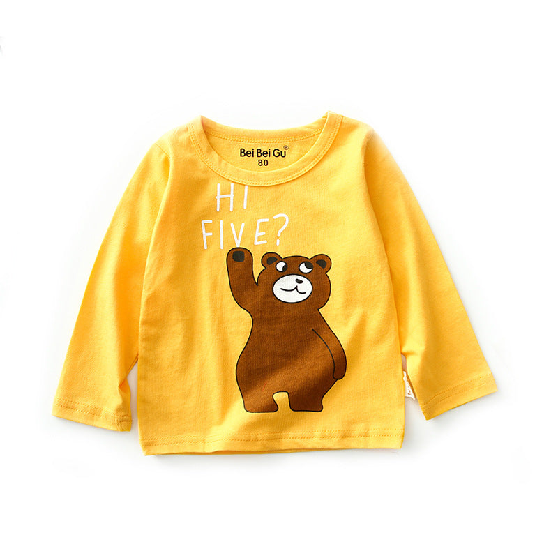 Cartoon children's long sleeve t-shirt bottoming shirt