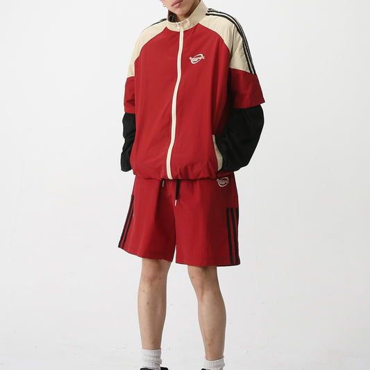 Men's New Casual Sports Style Contrast Set Shorts And Coat