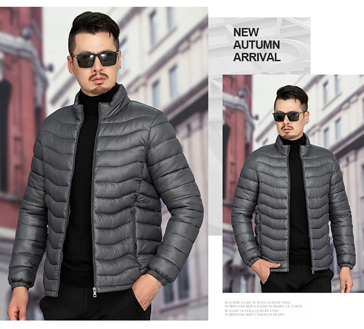 Men's Lightweight Down Jacket Plus Size Cotton Jacket Coat