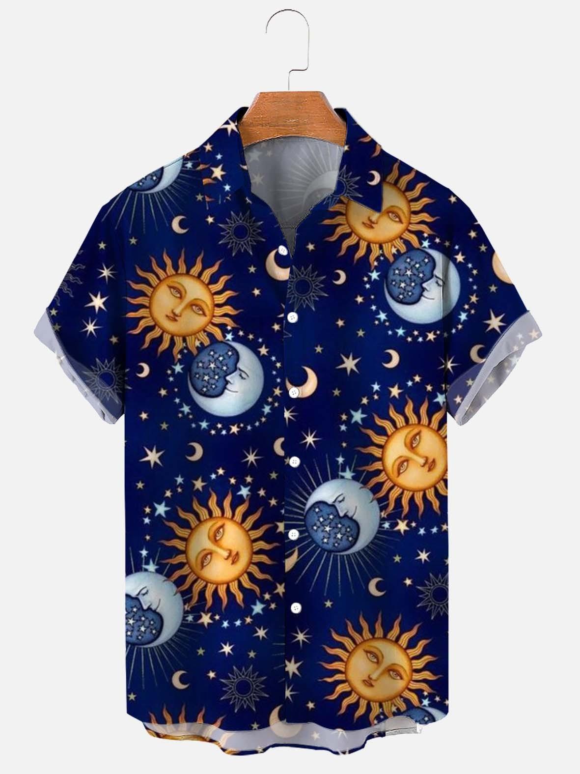 New Summer Casual Printed Shirt Men Vacation Seaside