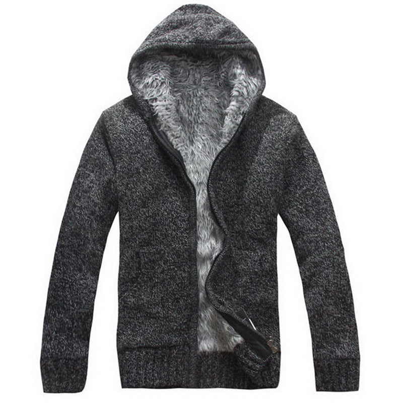 Hooded Korean Slim Fashion Knitted Cardigan Coat