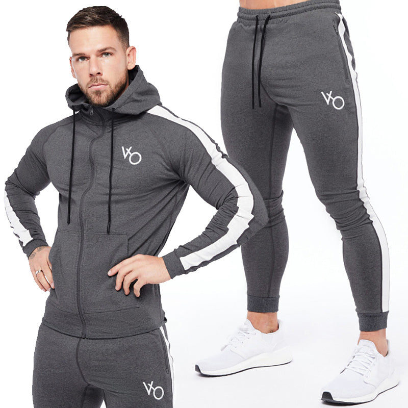 Men's Running Training Elastic Sweater Set