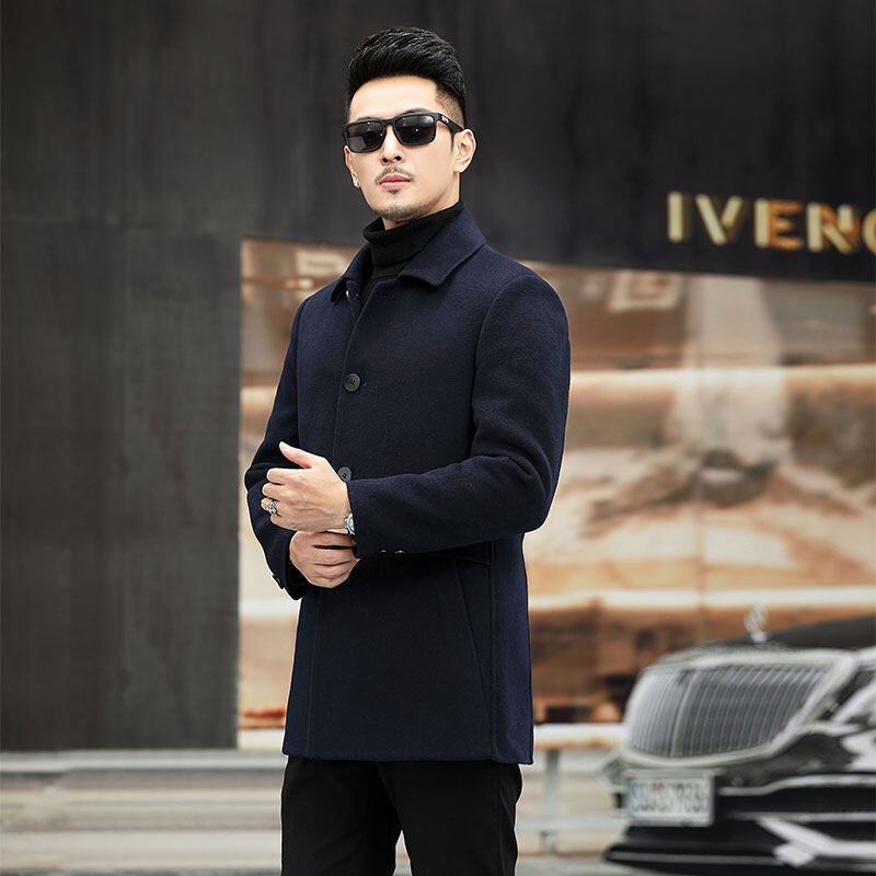 Men's Casual Warm Double-sided Nylon Coat