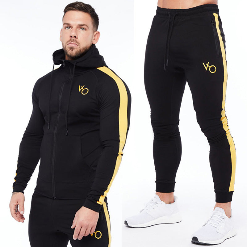 Men's Running Training Elastic Sweater Set