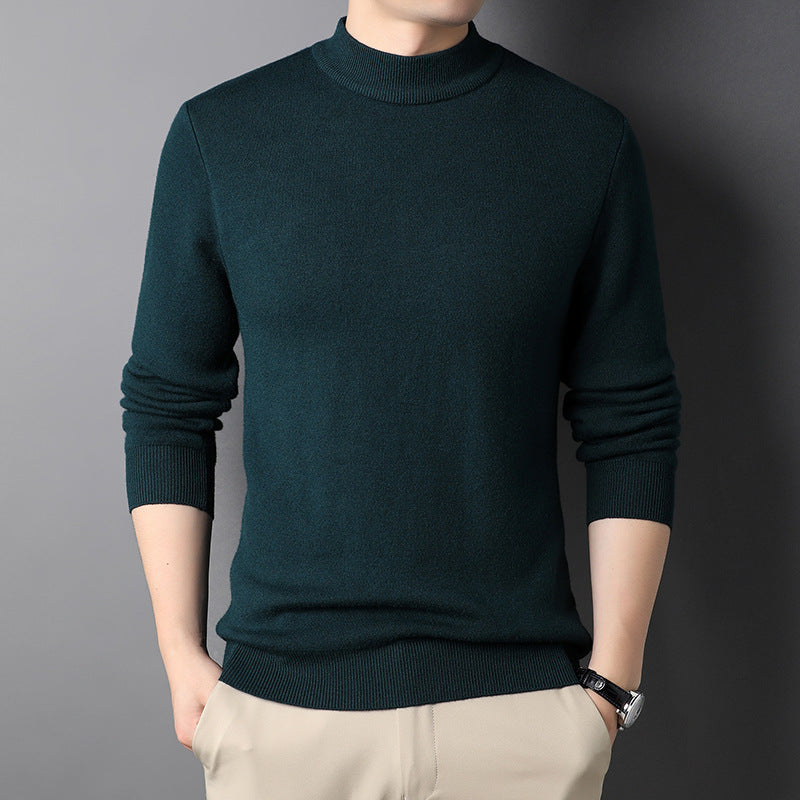 Pullover Men's Thickened Half-high Collar Sweater