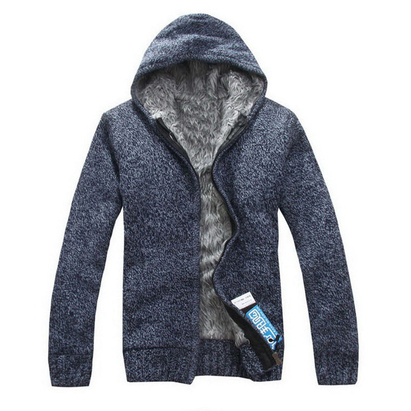 Hooded Korean Slim Fashion Knitted Cardigan Coat