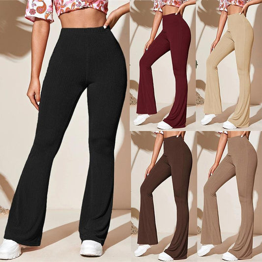 Women's Fashion Casual Knitted Sports High Waist Yoga Pants