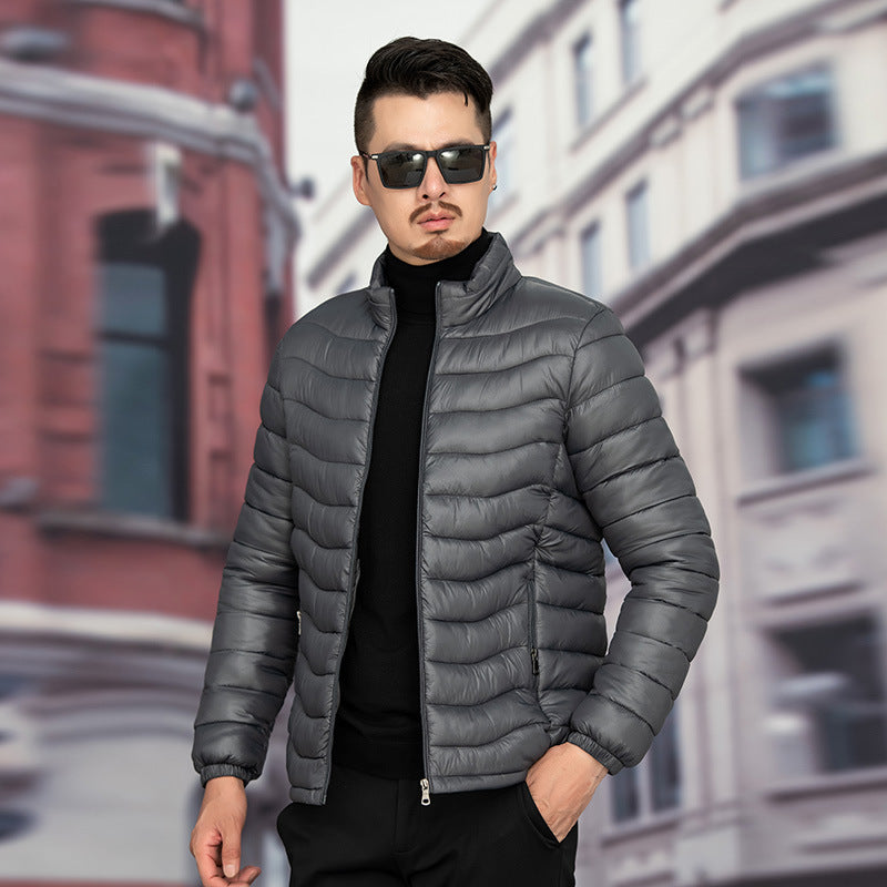 Men's Lightweight Down Jacket Plus Size Cotton Jacket Coat