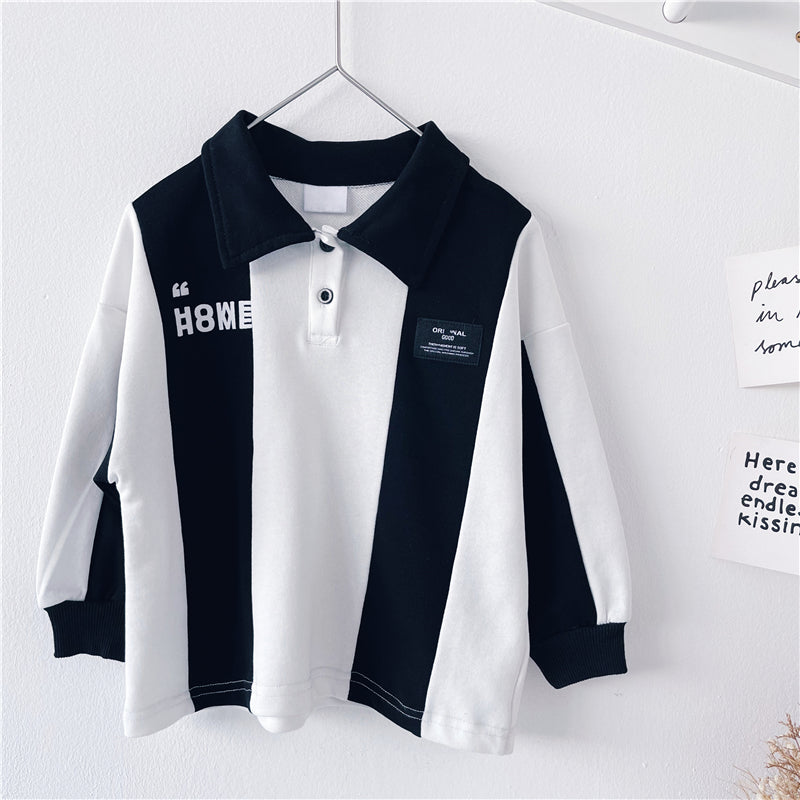 Boys' All-match Striped Shirt