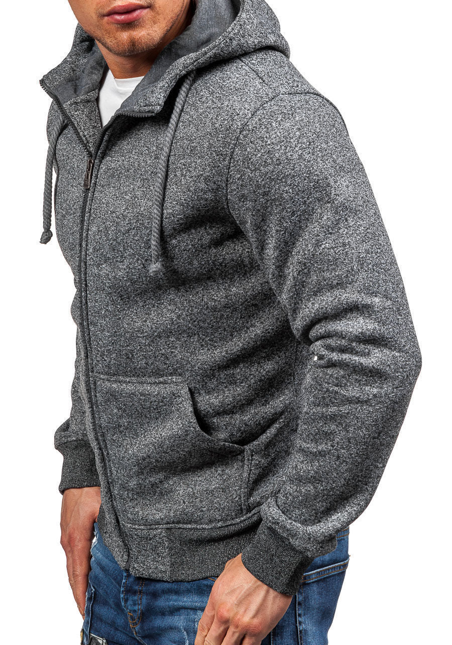 Exercise Fleece Cardigan Round Neck Sweater Coat